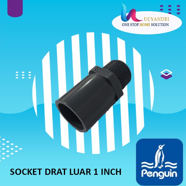 Socket Drat Luar PENGUIN 1 Inch Sok Pipa PVC