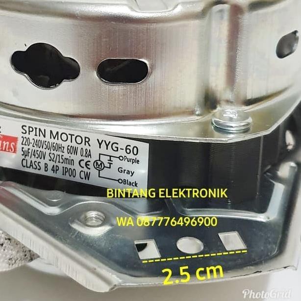 SPIN MOTOR YYG 60 DINAMO PENGERING MESIN CUCI SHARP M-921
