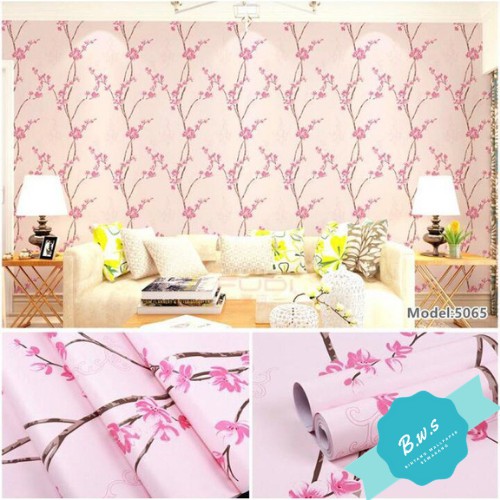Wallpaper Sticker Dinding Motif Bunga Sakura