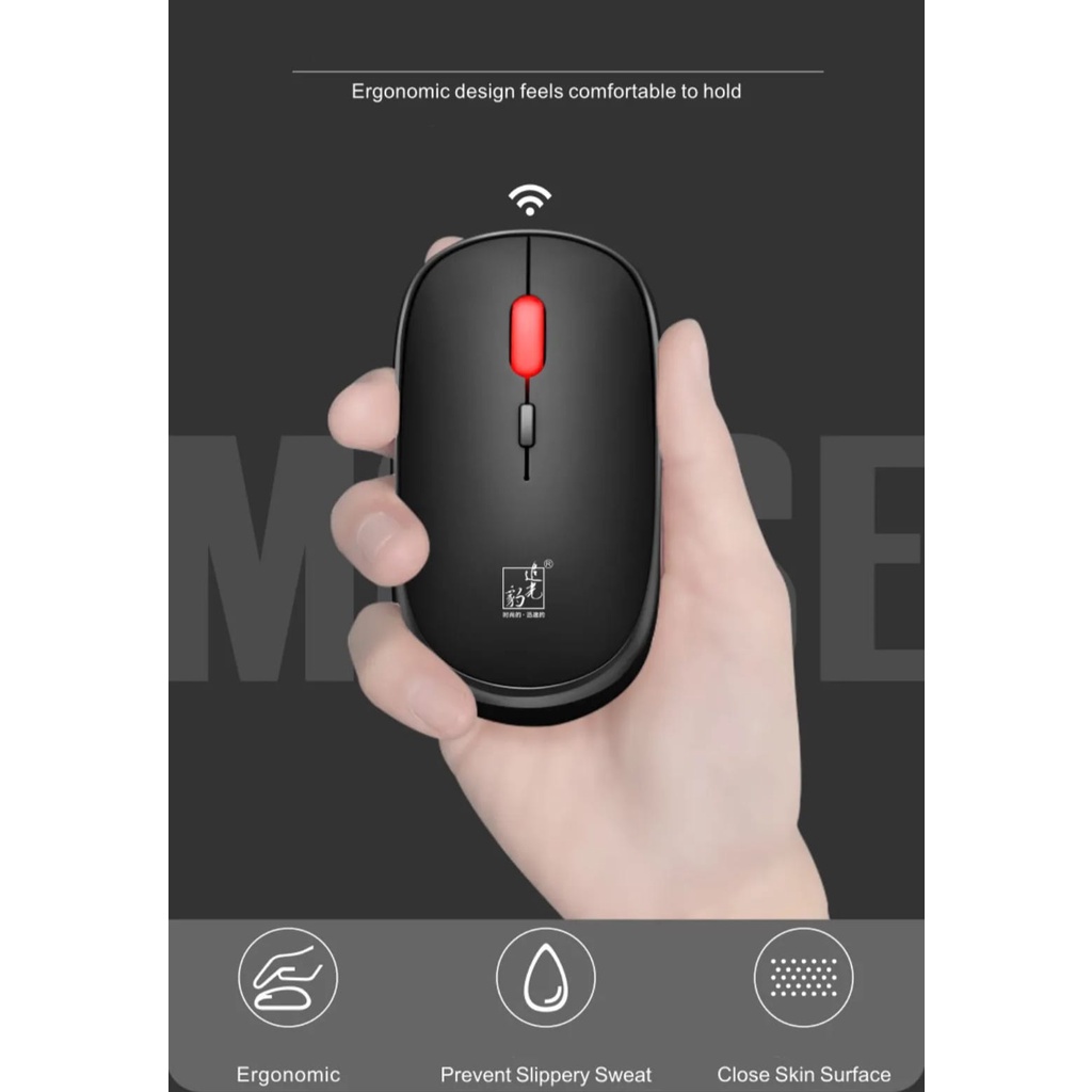 Mouse wireless USB optical mouse tanpa kabel dongle