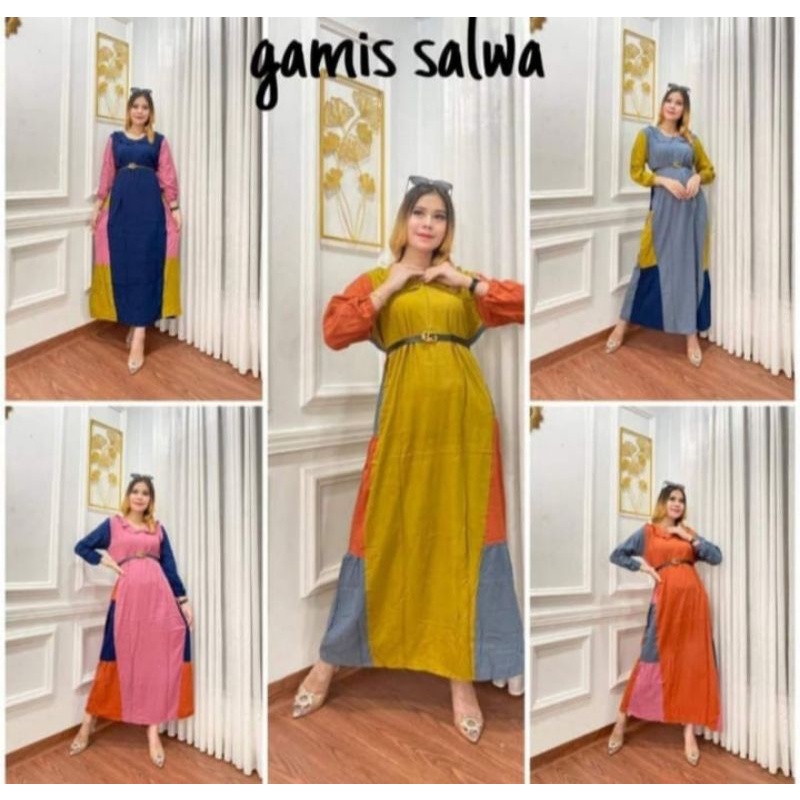 gamis rayon kombinasi 2022