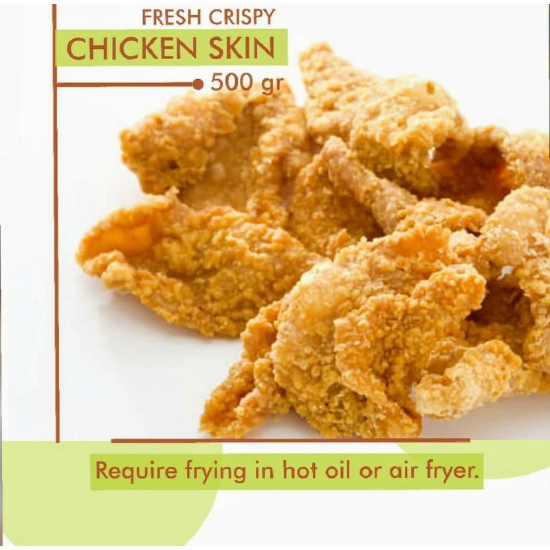 

Original Crispy Chicken Skin 500 Gram / Ready to Fry /Ready to Cook