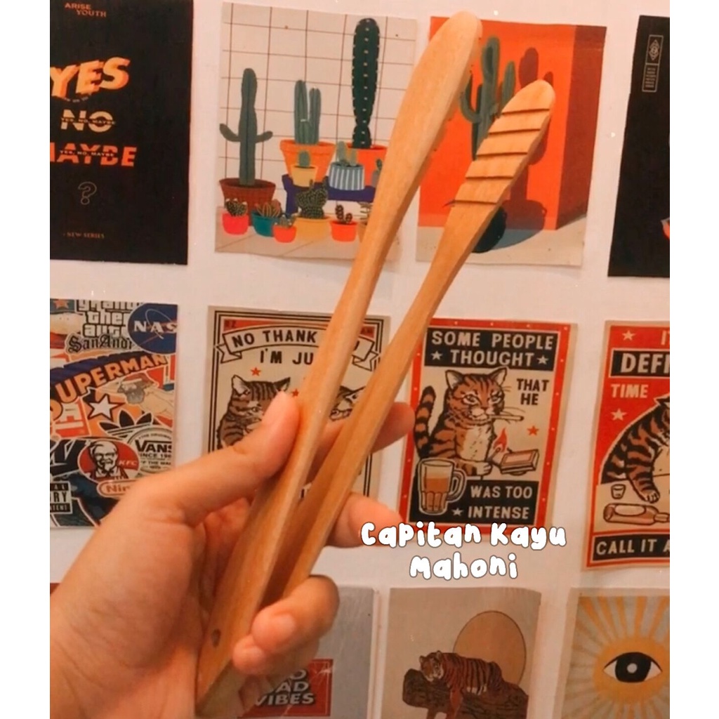 Pencapit makanan kayu / capit makanan / alat pencapit kayu