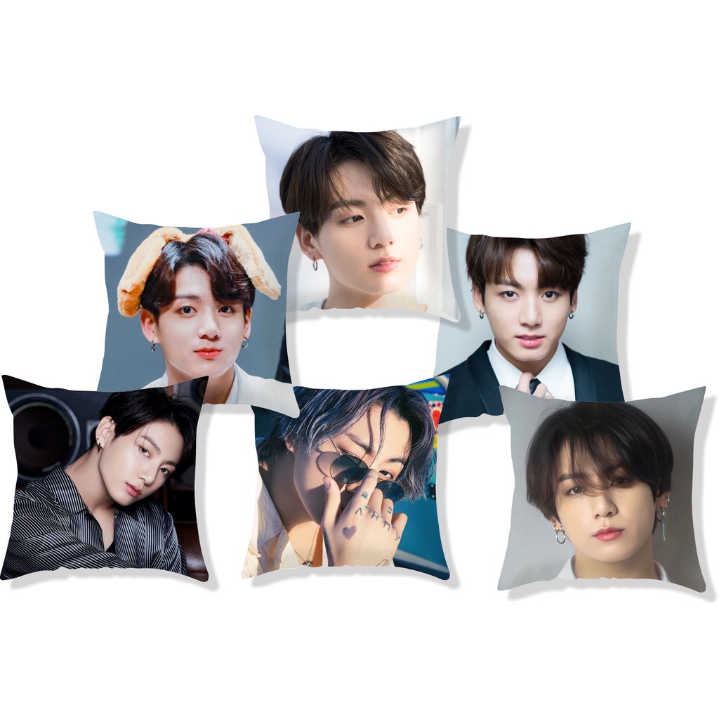 Bantal Jung Kook BTS 30x30 cm Part 1 #JK 001-010/ Bantal Sofa Jung Kook BTS / Bantal BTS Group, Bantal Sofa , Bantal Kado , Bantal Mumer