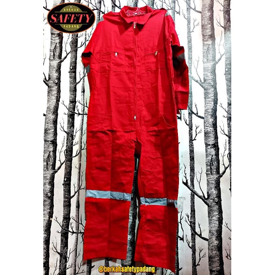 WERPAK SAFETY KATELPAK PROYEK COVERALL SCOTLIGHT WARNA MERAH