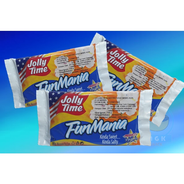 

INSTANT-CAMILAN- JOLLY TIME POPCORN ANEKA VARIAN RASA POPCORN - PRODUCT OF USA - - T B C -CAMILAN-