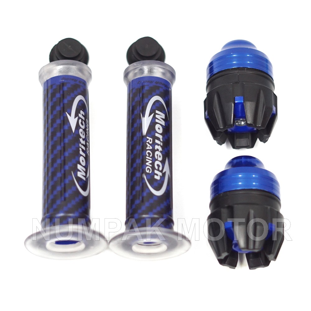 Grip Handgrip Motor Beat/Karet Gas Motor Free Jalu As Roda Depan-Biru