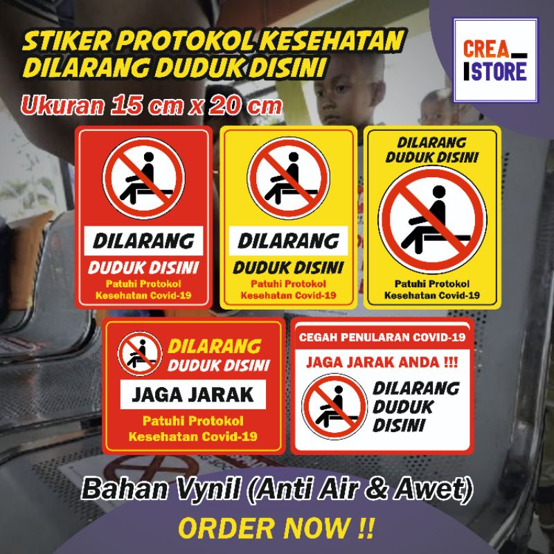 

Stiker Dilarang Duduk Disini - Stiker Kursi - Stiker Jaga Jarak Termurah Berkualitas Anti Luntur