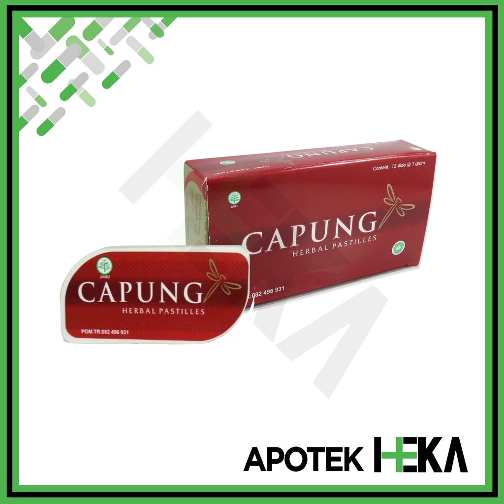 Capung Herbal Pastilles 7 g Box isi 12 - Meredakan Batuk (SEMARANG)