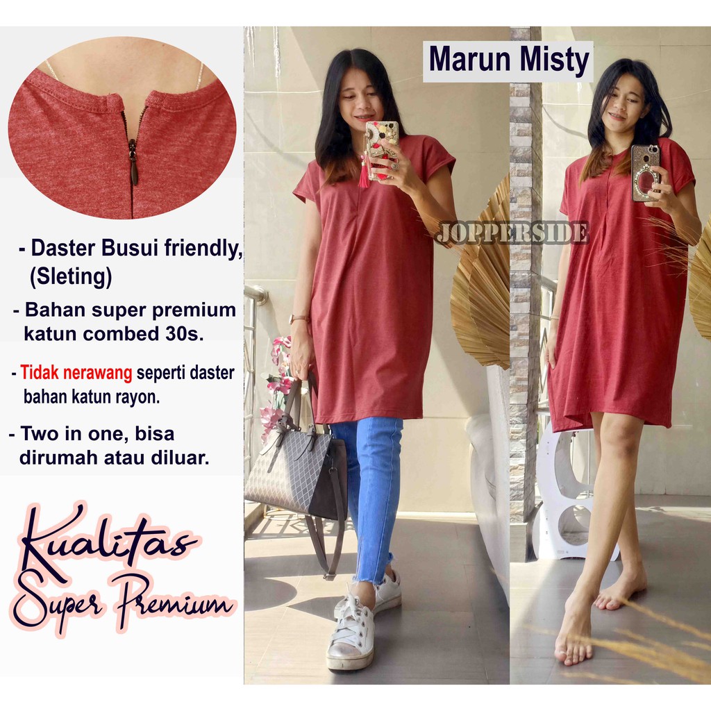 COD PABRIK two in one baju wanita daster busui katun combed kualitas premium dbs1