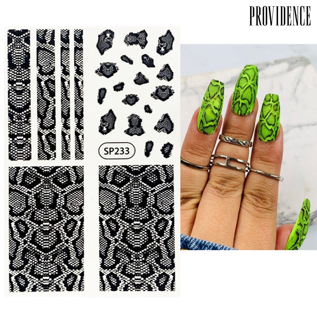 Providence Animals Skins Nail Snakeskin Sticker 3D Effect Beautifying Nails Ultra Thin Nail Foil Snakeskin Manicure Transfer for Female