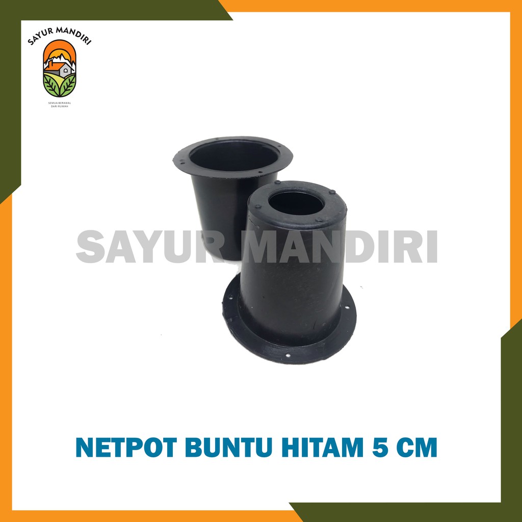 Netpot Buntu Hitam Ukuran 5 cm