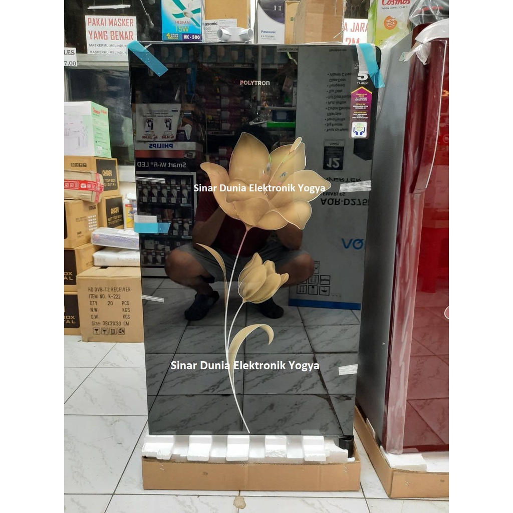 Polytron Kulkas 1 Pintu 150L Belleza Tempered Glass PRA 15MNX PRA 15MN