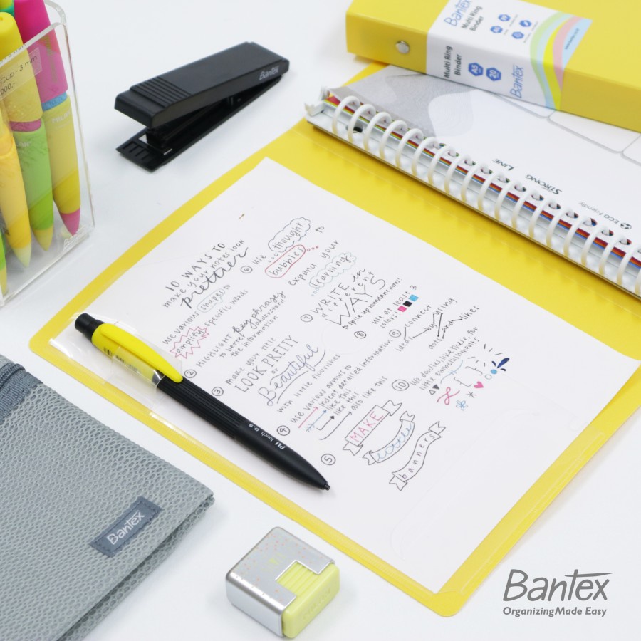 TBMO Bantex Multiring Binder Trendy Warna Polos A5 20 Ring 3124