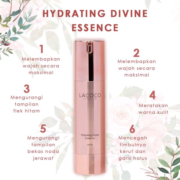 Lacoco Hydrating Divine Essence / Vitamin Wajah Untuk Melembabkan / Essence Melawan Tanda Penuaan / 