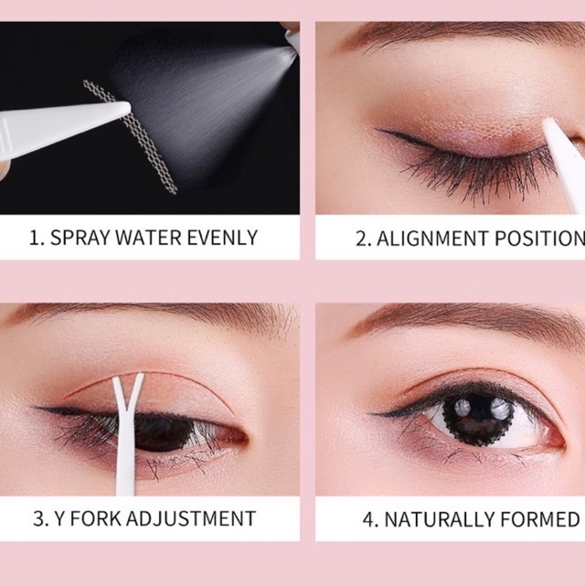 INVISIBLE EYELID VEIL 1 lembar isi 6-24pasang - AQUA SCOTT Lace Eyelid Sticker - Eyelid Veil