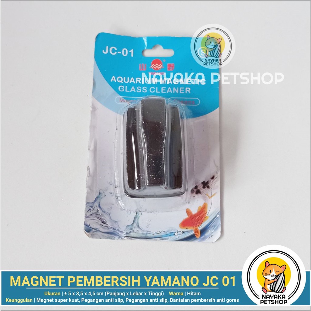 Yamano JC 01 Magnet Aquarium Pembersih Kaca Aquascape