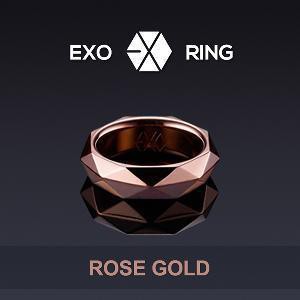 [Bayar Di Tempat]KPOP Celebrity Exo Star Gold Tone Stainless Engraved Ring cincin