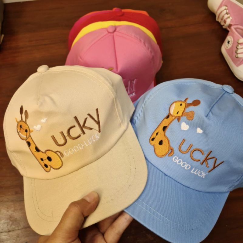 Topi Anak Good Lucky Jerapah Baseball Hat Kids Balita