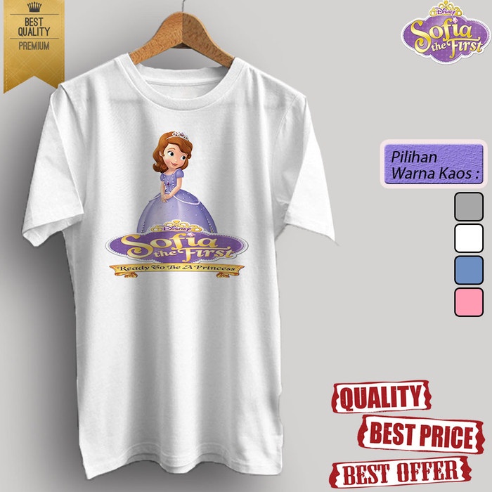 Kartun Baju kaos t-shirt dewasa/anak KARTUN TV SOFIA THE FIRST 01
