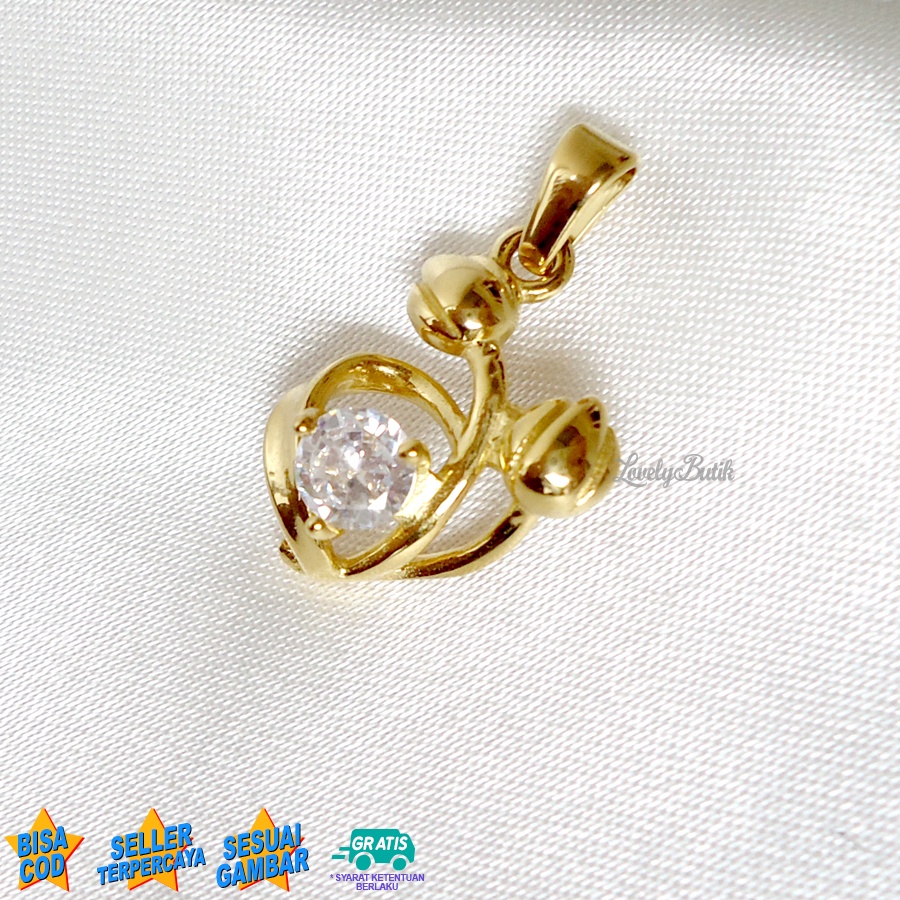 Lovelybutik - Liontin Titanium Anti Karat Arabelle Liontin Tanpa Kalung Titanium Model Terbaru