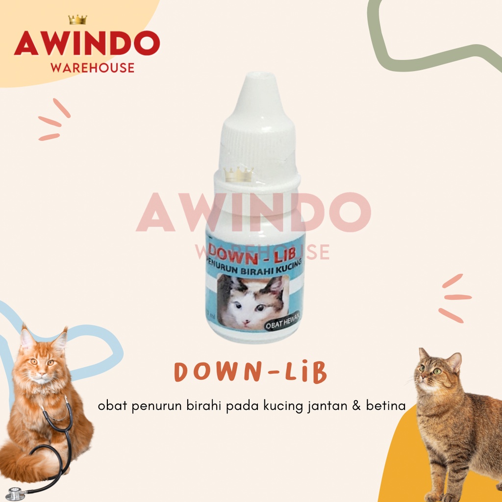 DOWN LIB - Downlib Obat Penurun Birahi Libido Kucing Jantan Betina