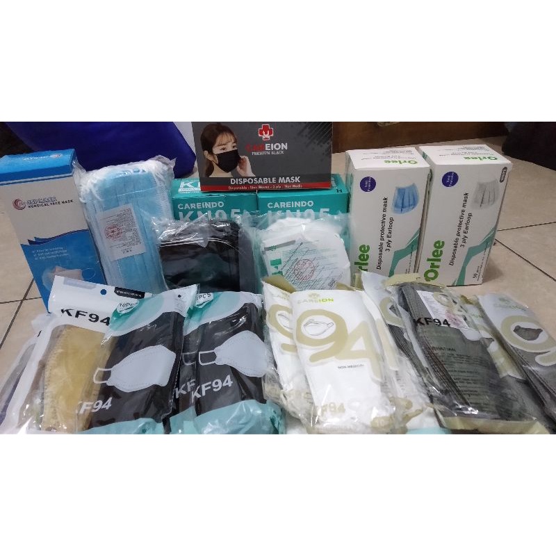 MASKER KF94 BLACK / WHITE