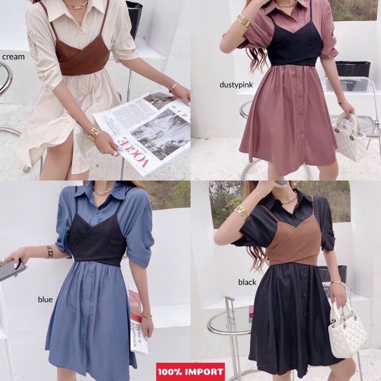dress import korean style / dress vintage retro style import / dress korea bangkok premium / natal d
