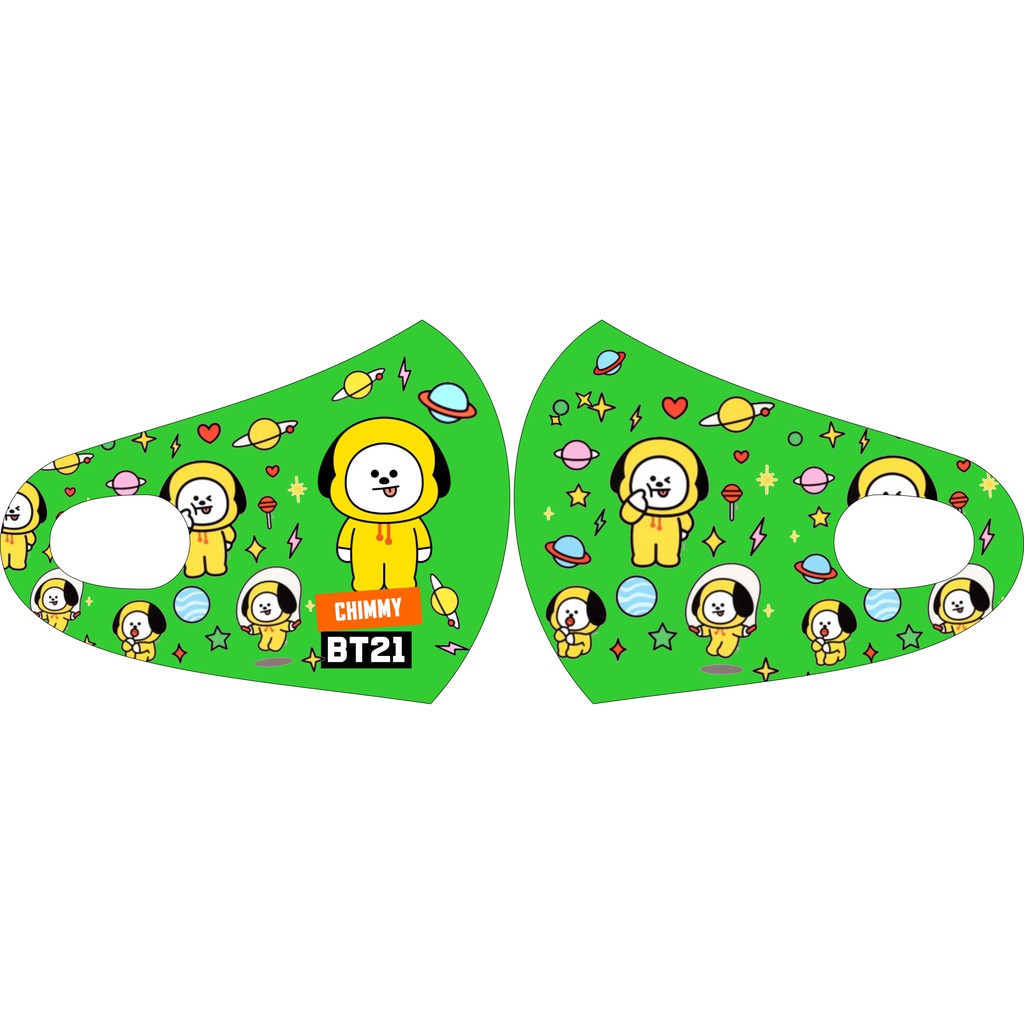 MASKER SCUBA BT21 KPOP BANGTAN BOYS BTS COOKY TATA MANG RJ SHOOKY VAN KOYA CHIMMY