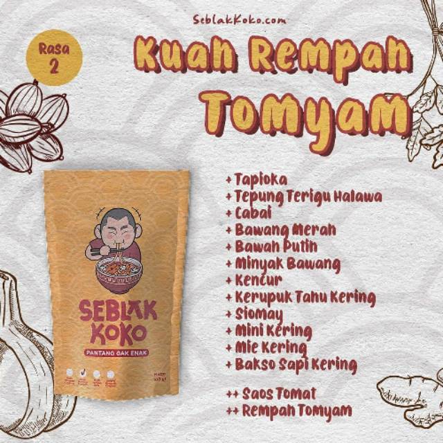 

SEBLAK KUAH REMPAH TOMYAM By Seblakkoko