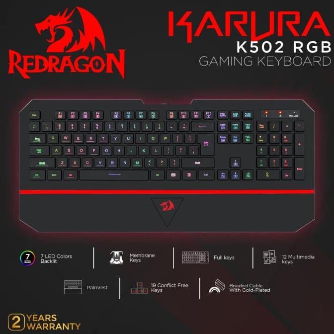 Redragon K502RGB Gaming Keyboard RGB KARURA 2