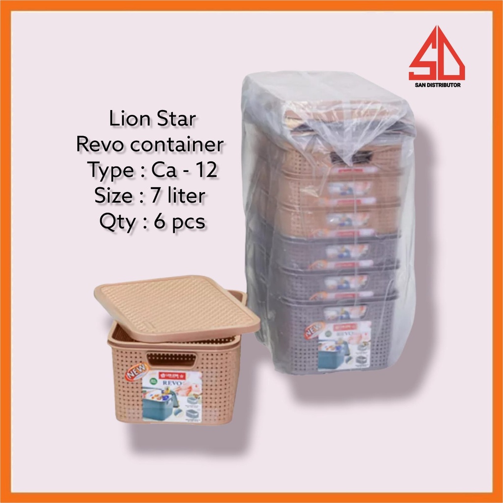 REVO CONTAINER 6PCS CA-12 7 LITER BOX STORAGE LION STAR BUNDLING