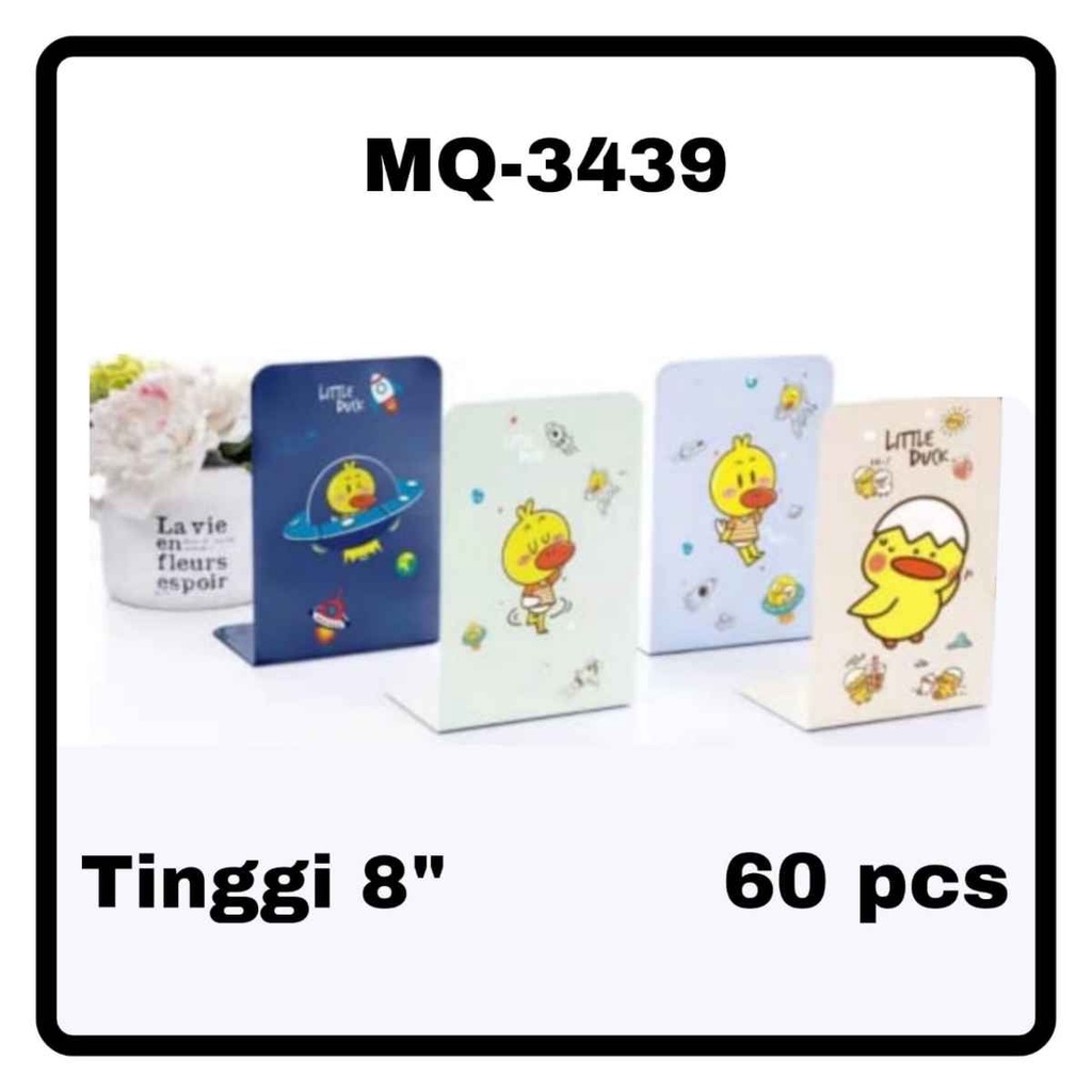 

WS99 - STAND BOOK / Book END / PEMBATAS Buku MOTIF LITTLE DUCK Bahan Besi dapat 2 pcs MQ-3439