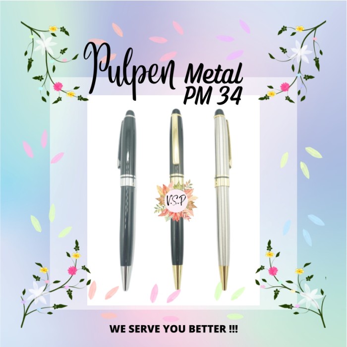 

Pulpen Metal PM 34 / Souvenir Wedding Seminar kit Murah