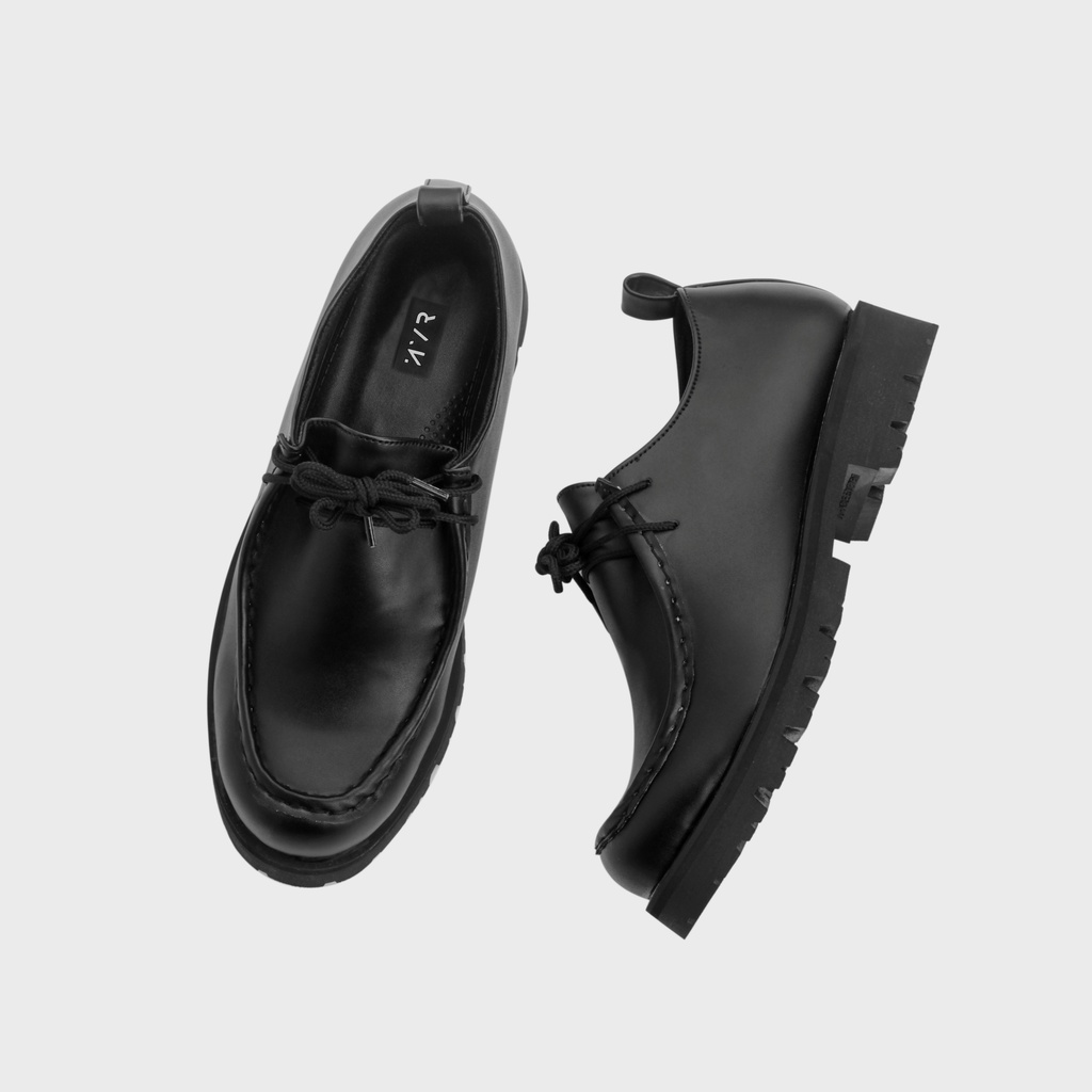 Debonaire - 004 Black | Sepatu Casual Formal Pantopel Chunky Ori Sporty Pria Cowok Footwear | Navara FORIND