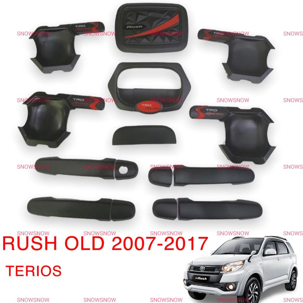 Paket Outer Handle Tank Cover Rush Terios Lama 2007 2012 2015 2017 Hitam