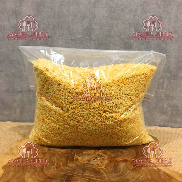 

TEPUNG ROTI / TEPUNG PANIR / BREAD CRUMBS REPACK 1 KG MERK KRIUKZ