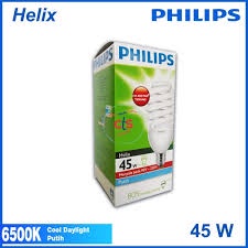 Lampu Helix 45W 45 W Putih 45 Watt Philips PLC Lampu Spiral Tornado Sepiral 45 W Jumbo Super Terang