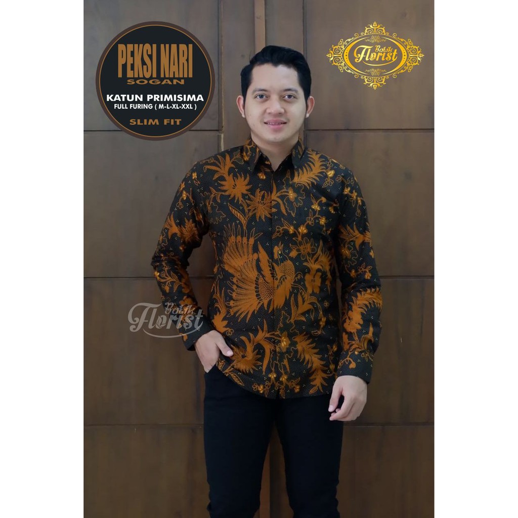 PEKSI NARI Kemeja Batik Pria Full Furing Bahan Katun Primisima