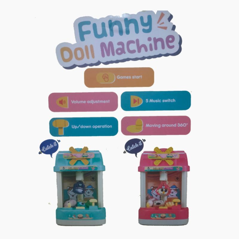 Funny Doll Machine Mainan Mesin Capit Boneka