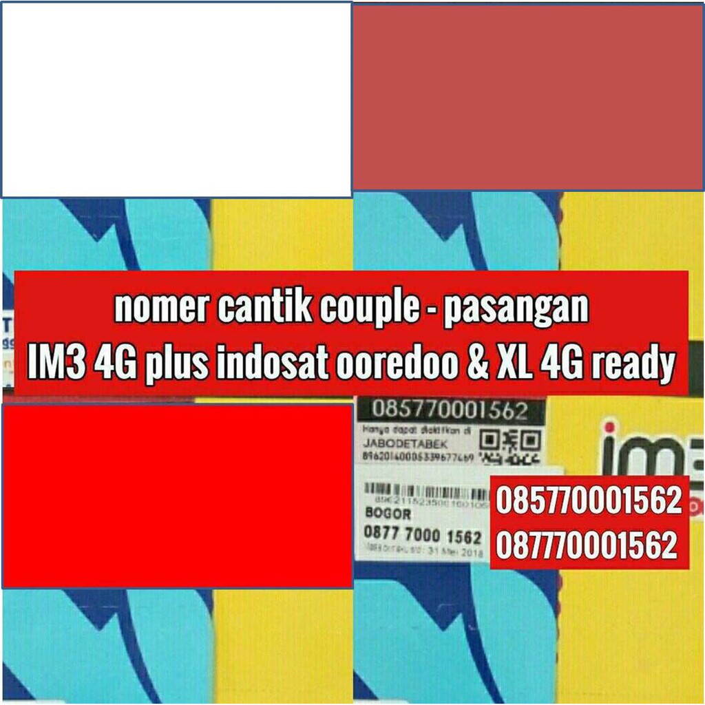 obral indosat ooredoo XL 4G plus nomer cantik couple kartu perdana
