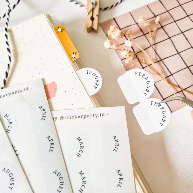 

Stiker File Tab Index Folder Penyekat Buku Pembatas Halaman Setengah Lingkaran Monthly Bulanan Bahasa Inggris by Sticker Party TAB15