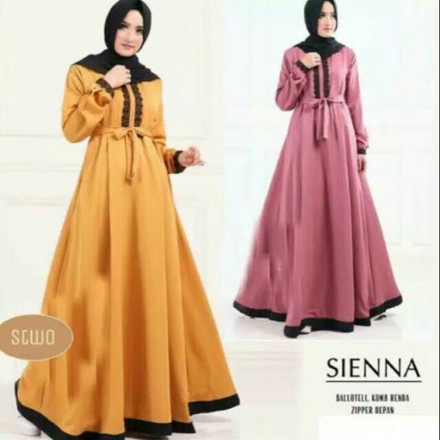 SIENNA MAXI DRESS - Gamis Balotelli List Kombinasi Renda Busui