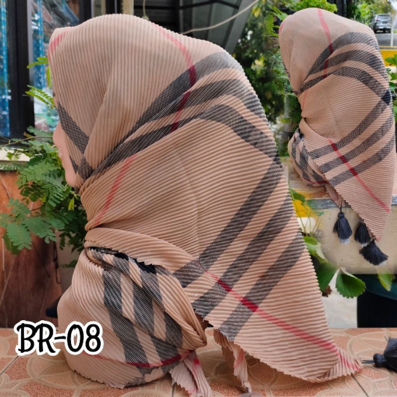 SEGIEMPAT PLISKET MOTIF JAMBUL BRANDED / JILBAB SEGIEMPAT PLISKET / SEGIEMPAT PLISKET / SEGIEMPAT VOAL / JILBAB JAMBUL-BR-08