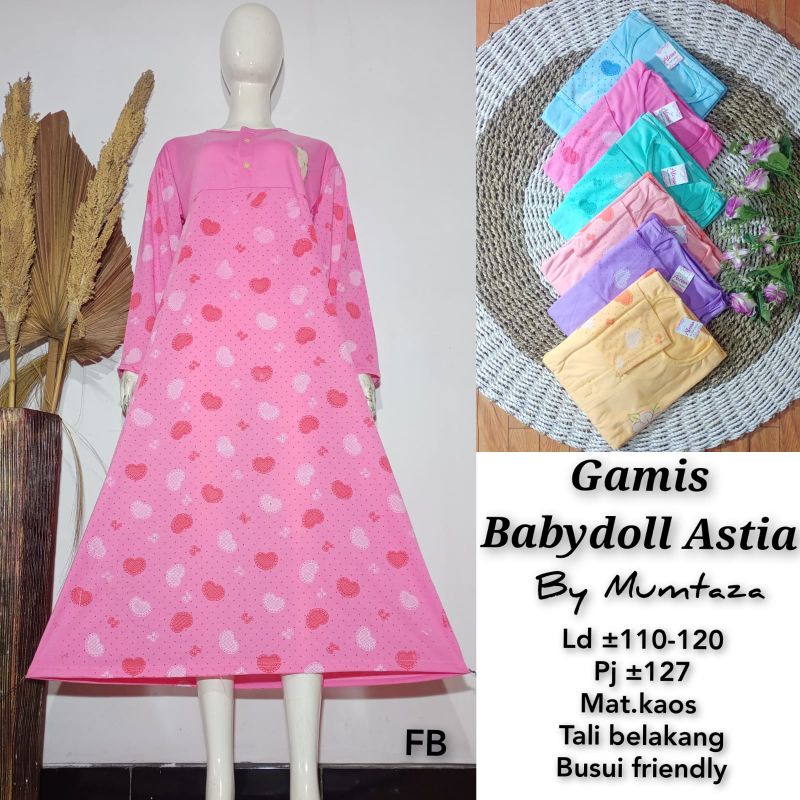 Gamis Babydoll Astiya, Babydoll Syari, Babydoll Muslim.