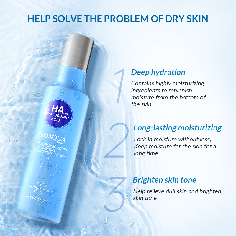 【BPOM】BIOAQUA Hyaluronic Acid Moisture Replenishment Toner 150ml