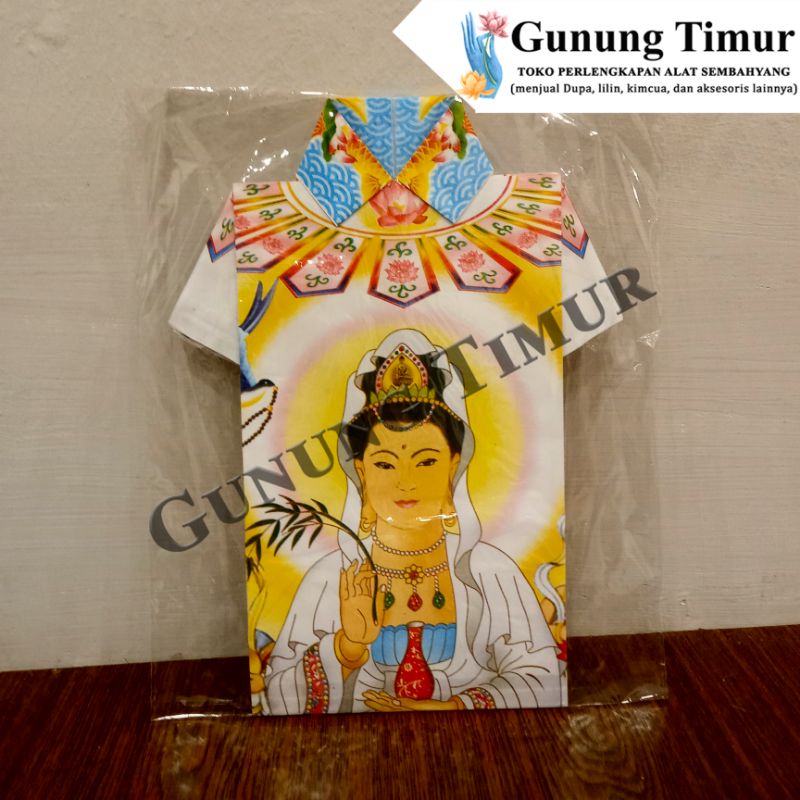 Baju Kertas Sembahyang Kwan Im Lipat Tersedia Ukuran Besar dan Kecil isi 3 lembar - Peralatan Sembahyang Murah