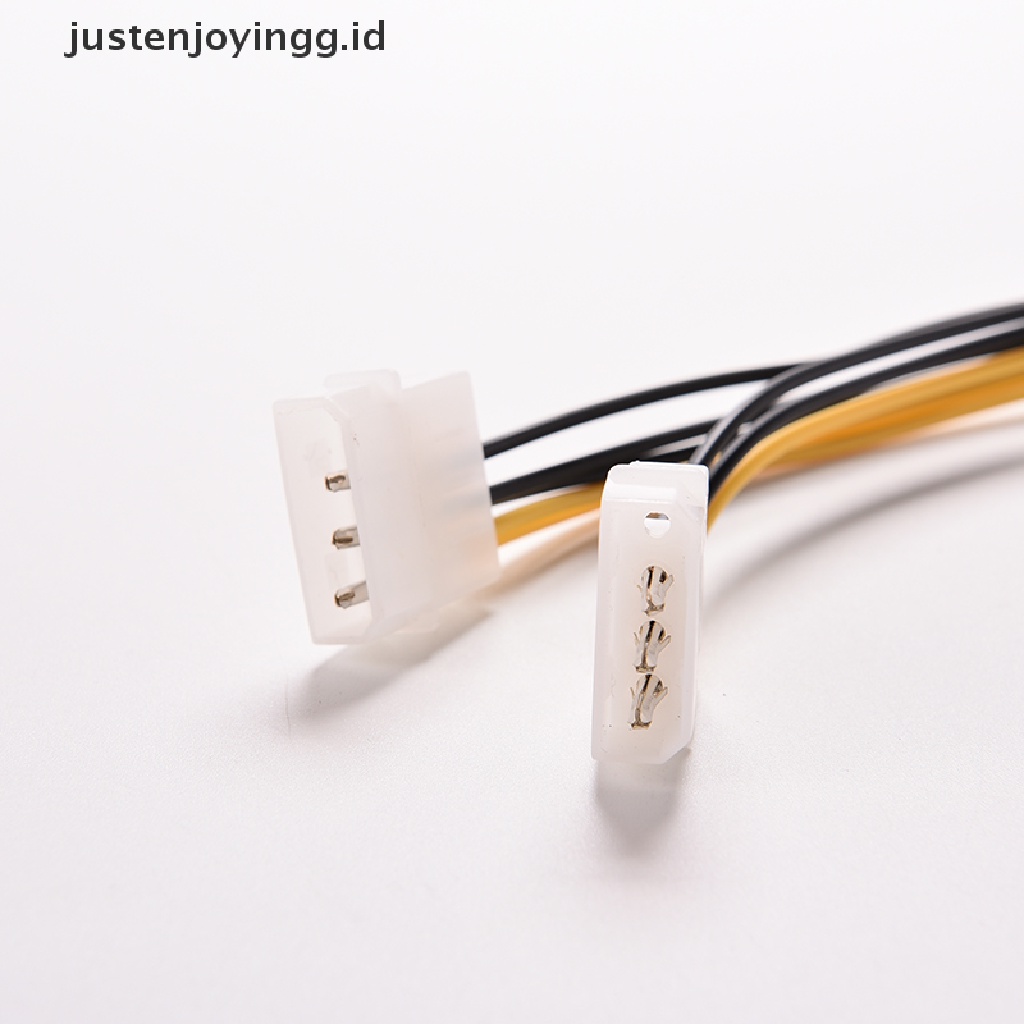 // justenjoyingg.id // 16cm/5&quot; 8 Pin PCI Express Male To Dual LP4 4Pin IDE Power Cable Adapter ~