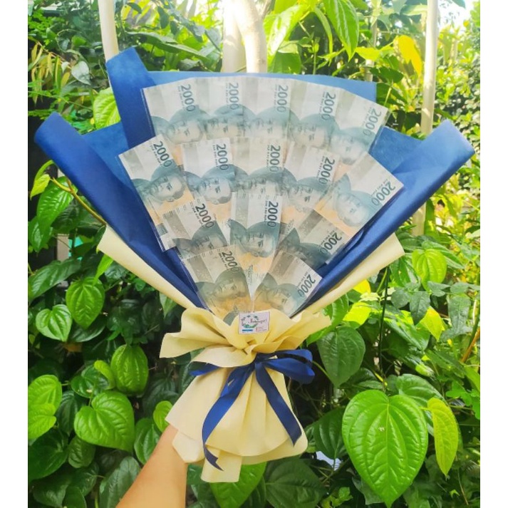 Buket Uang 2000 15 Lembar /Paket/Bingkisan Sna Ulang Tahun/Ultah/ Wisuda/Kado/Hadiah