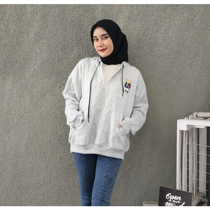 Sweater Wanita Grosir Berkualitas - Zip Teddy